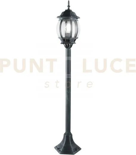 Paletto santiago nero e verde 1 luce attacco e27 ip44 21x110,3cm