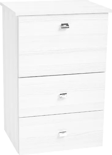 Mobile asse stiro a scomparsa in legno Bianco 55x85h cm con 1 anta e 2 cassetti
