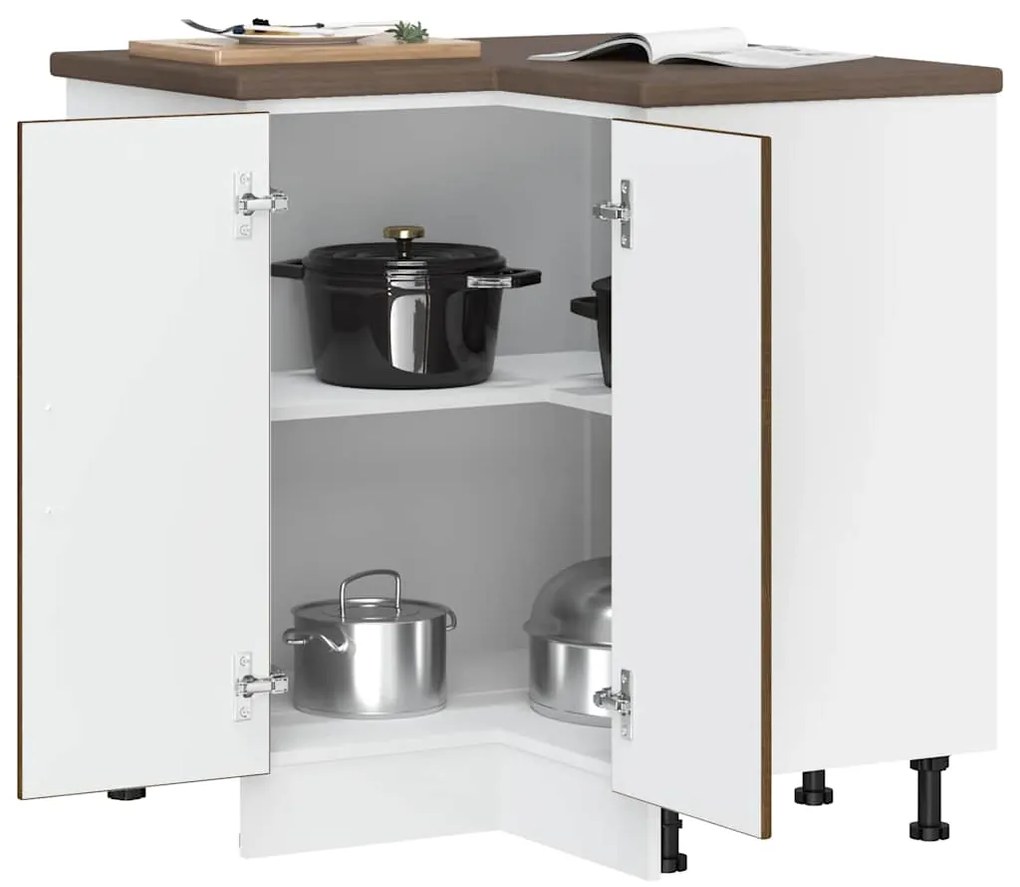 Base ad angolo cucina porto rovere marrone in legno multistrato