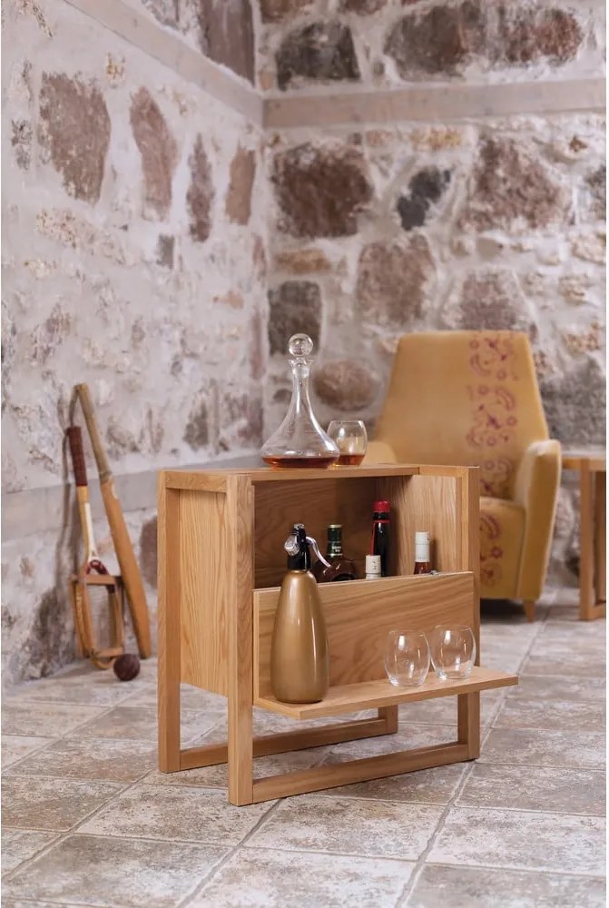 Mobile da vino in legno di quercia in colore naturale 59x60 cm NewEst - Woodman