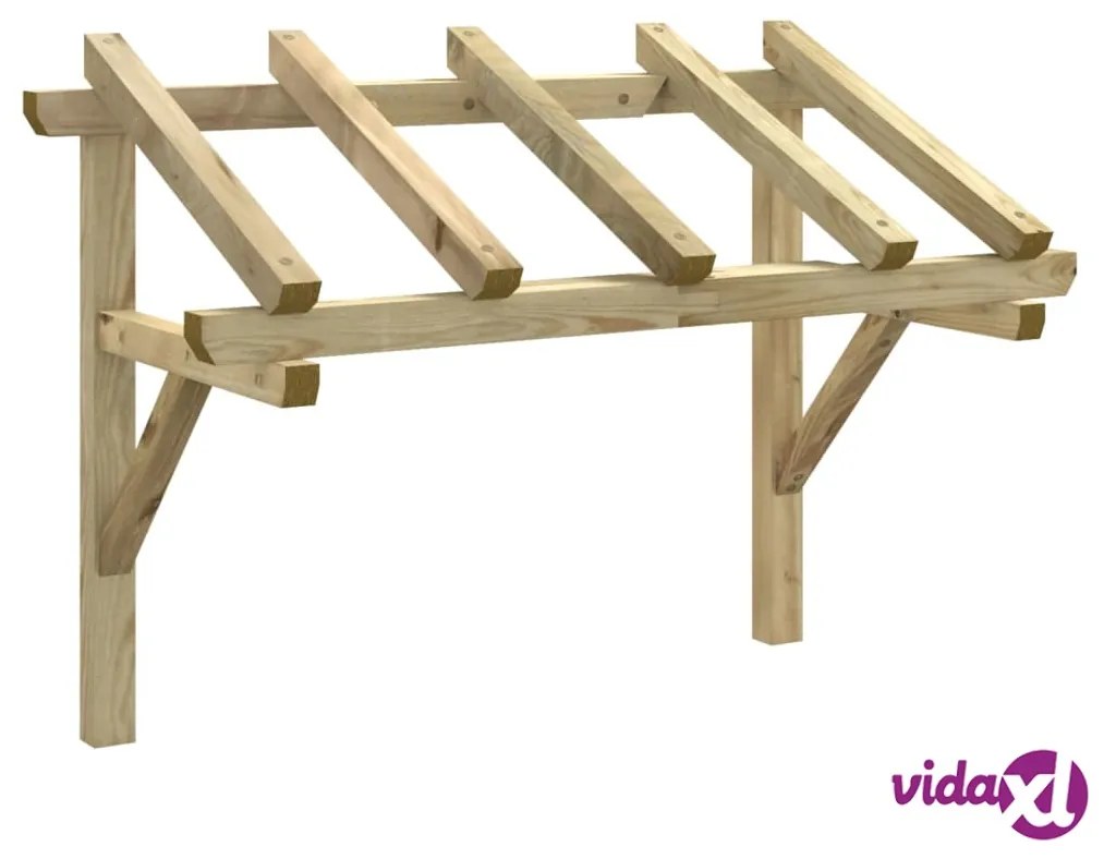 vidaXL Tettoia per Porta d'Ingresso 150x100x100 cm in Legno di Pino