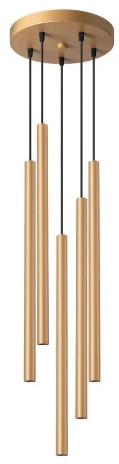 Sollux SL.1174 - Lampadario a sospensione con filo PASTELO 5xG9/8W/230V oro