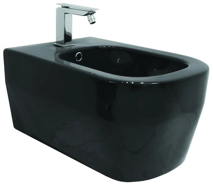 Bidet sospeso nero lucido tutto evo OLYMPIA CERAMICA L 36 x H 42 x P 53 cm