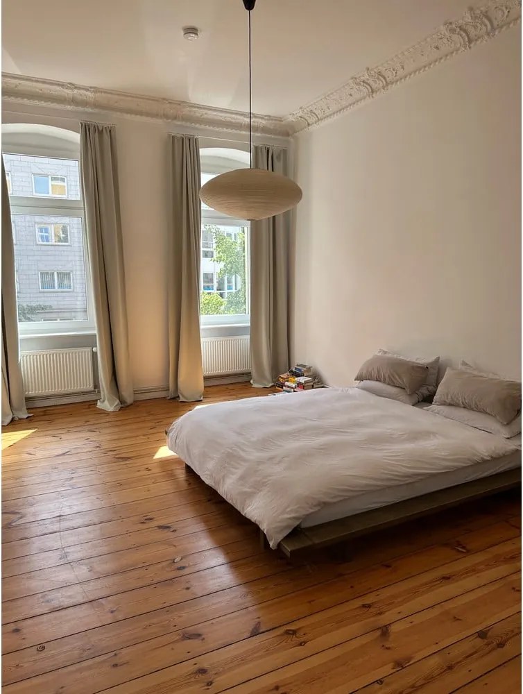 Letto singolo marrone in pino massiccio con rete inclusa 120x200 cm Japan – Karup Design