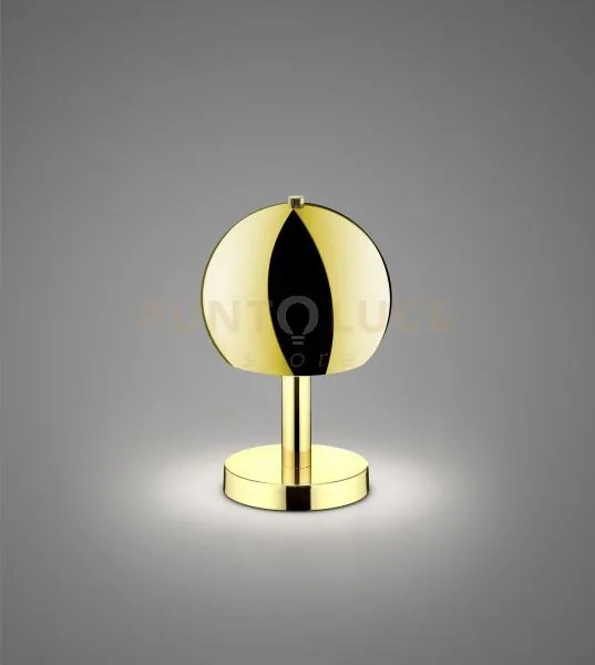 Boccia lampada da tavolo metallo oro h. 29cm 1 attacco e27