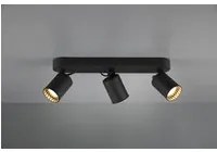 Lampada da Soffitto 3 Faretti Spot GU10 Orientabili Pago Nero Trio Lighting