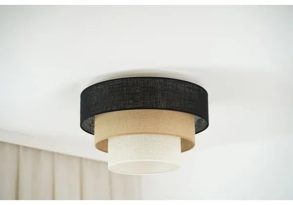 Brilagi -Plafoniera ASPEN LUNETA 1xE27/15W/230V diametro 45 nero/beige/color crema