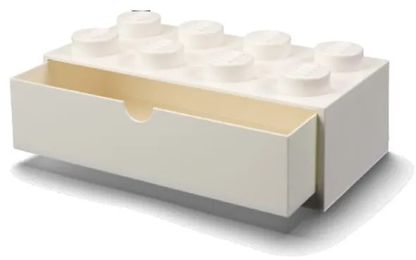 Scatola da scrivania bianca con cassetto Brick - LEGO®