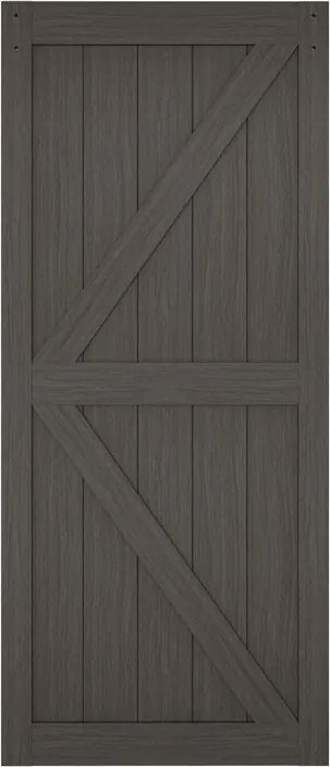 Anta per porta scorrevole esterno muro Kentucky in mdf marrone, L 96 x H 215 cm spessore 35 mm, apertura reversibile