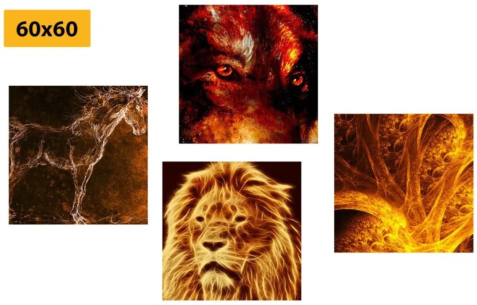 Set di quadri – Animali astratti