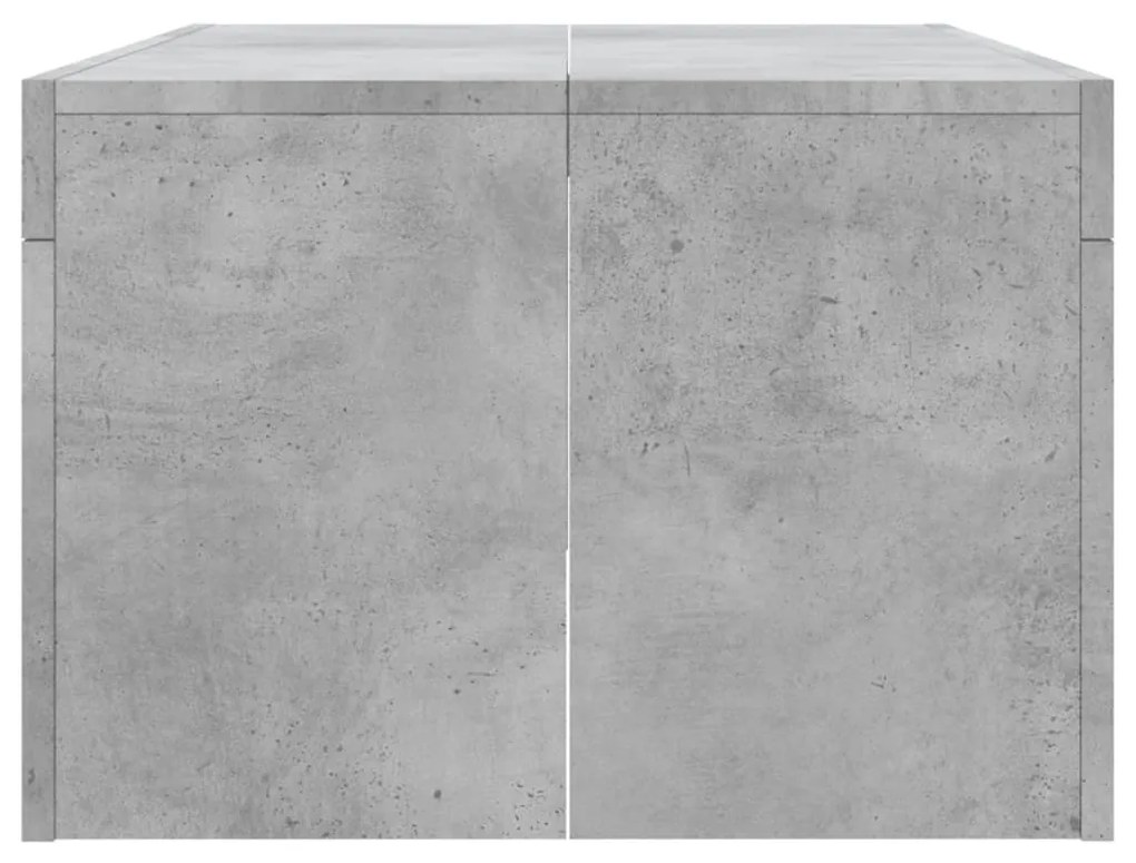 Tavolino salotto grigio cemento 102x50x36 cm legno multistrato