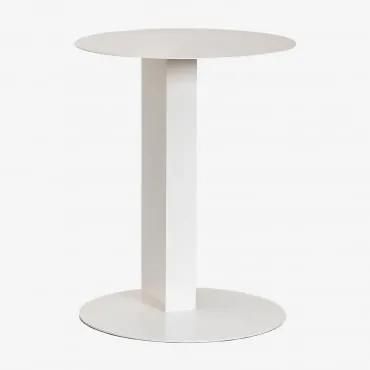Tavolino rotondo in acciaio (Ø40 cm) Wallace Gardenia Bianco - Sklum
