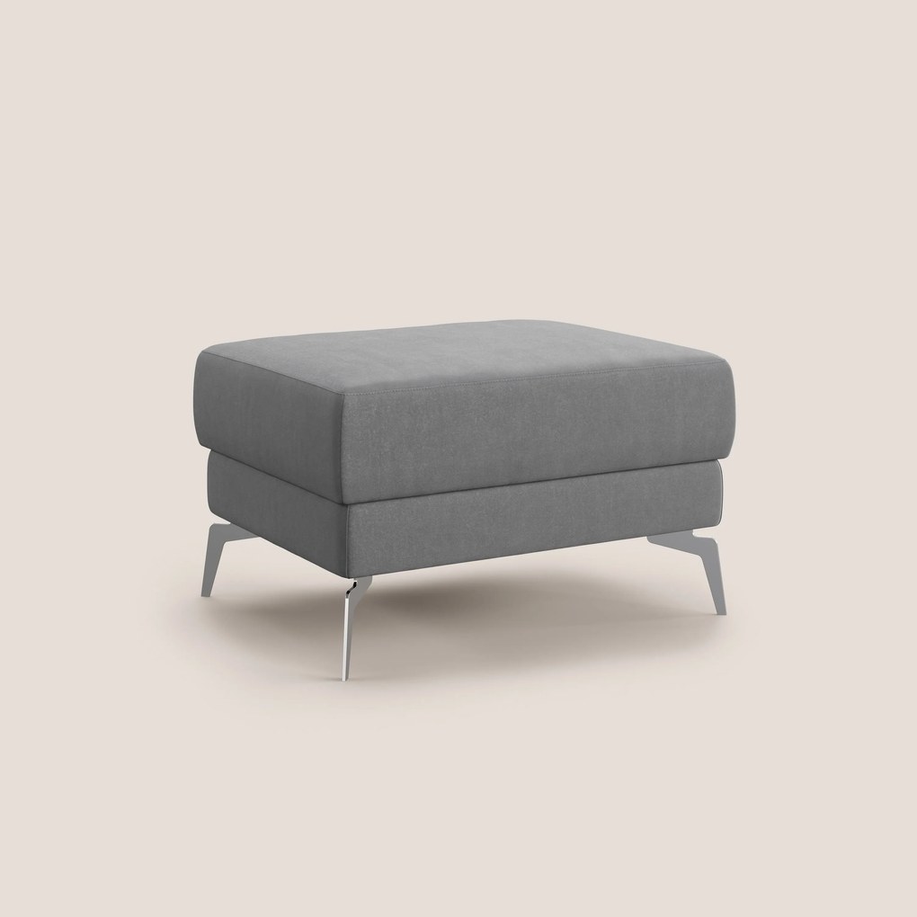 Star Pouf con piedini alti in microfibra impermeabile T11 grigio