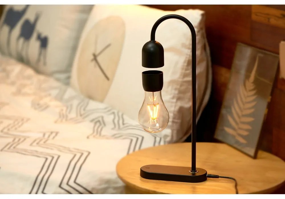 Lampada da tavolo nera (altezza 36,5 cm) Evaro - Gingko