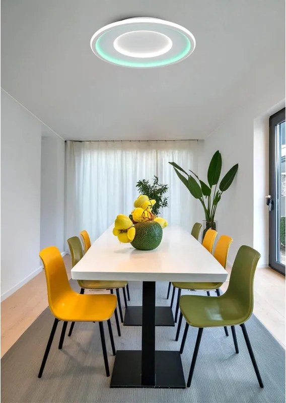 Plafoniera LED Azzurra Ø 52 cm bianco IP20 cct da bianco caldo a bianco freddo con regolazione di temperatura, 2200 lumen NOVECENTO