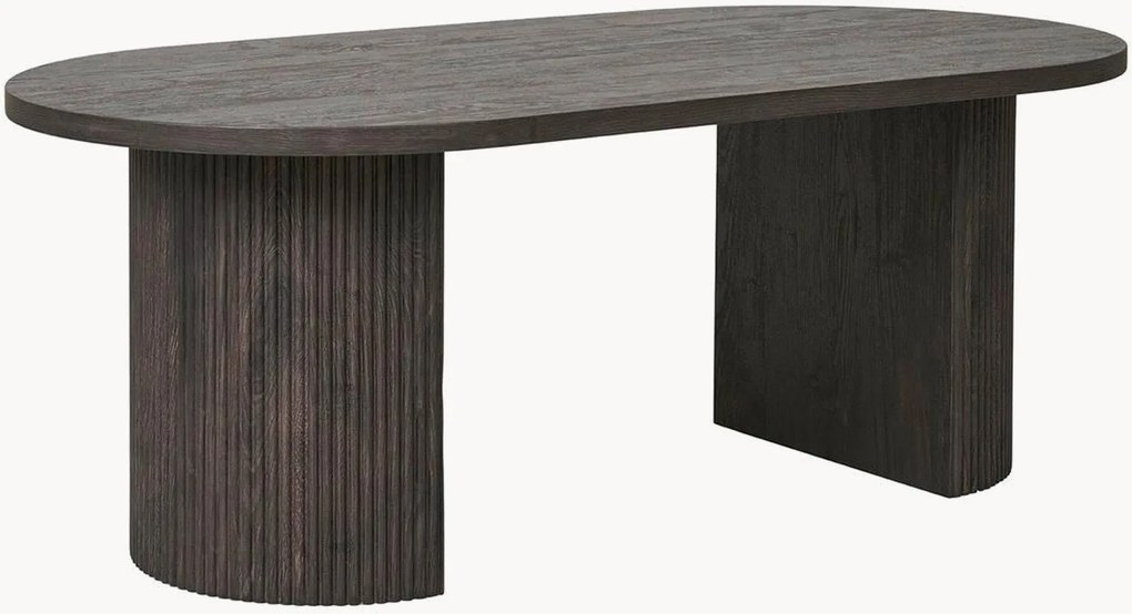 Tavolino da salotto ovale effetto legno Boavista