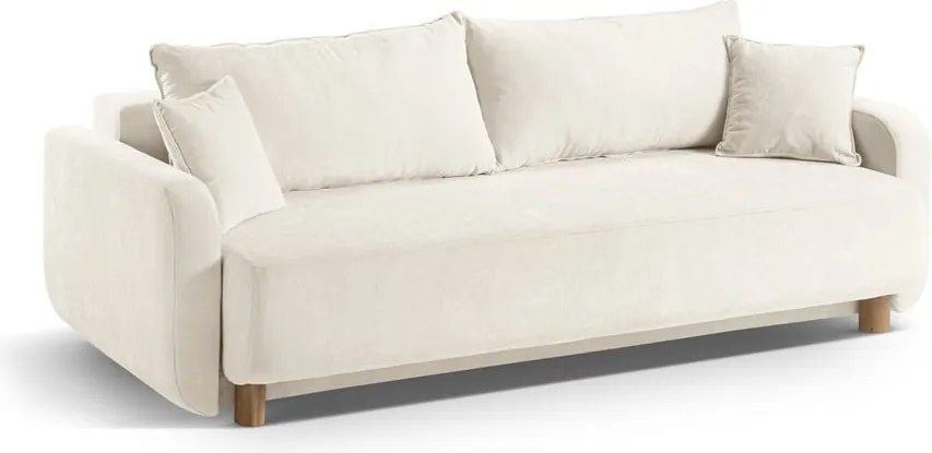 Divano color crema allungabile con contenitore 231 cm Elen – Micadoni