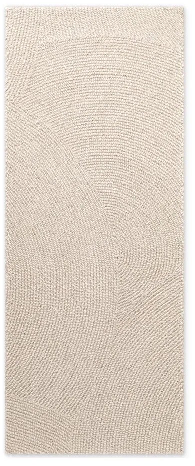 Passatoia colore naturale chiaro in lana tessuta a mano 80x300 cm Eleni Natural White – Hanse Home