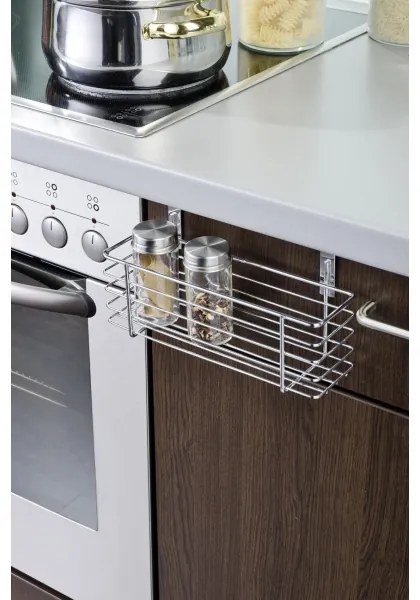 WENKO 2344100 - Cestino SLIM 24x11,5 cm cromo lucido/nero