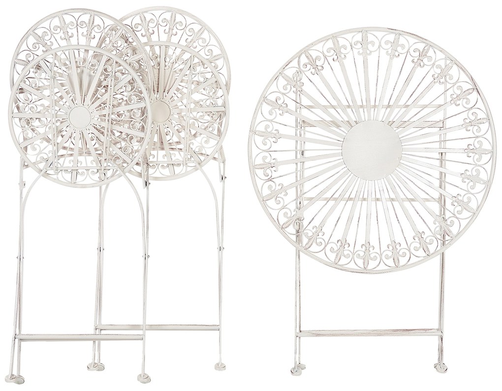 Set da balcone 2 posti metallo bianco SCAFA Beliani