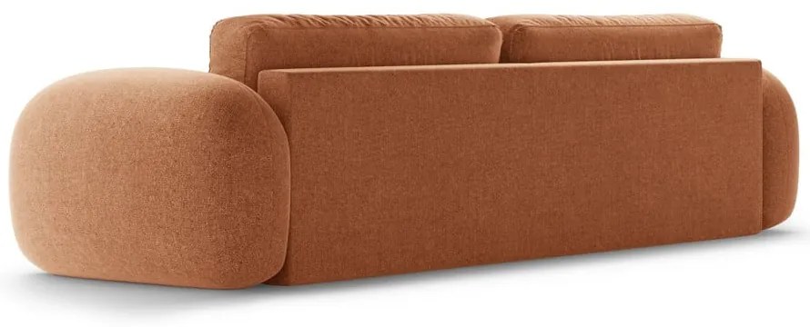 Divano color mattone allungabile/con contenitore con rivestimento in ciniglia 262 cm Tonale – Cosmopolitan Design