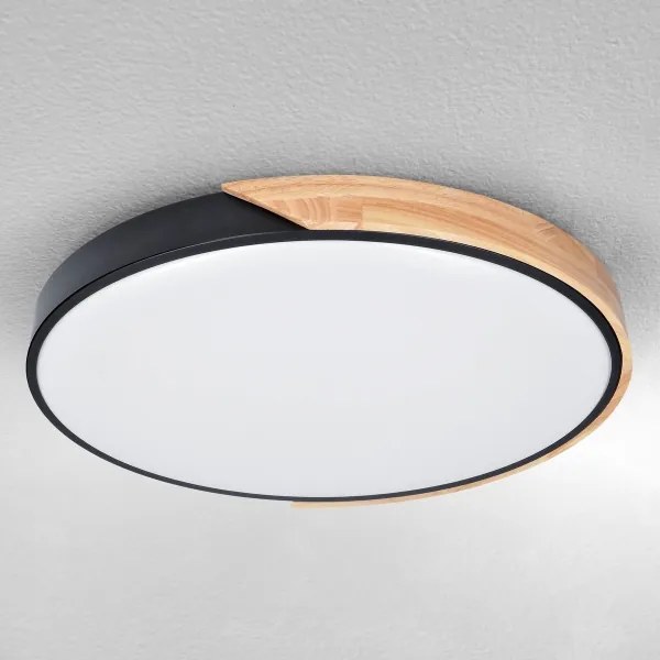 Brilagi - Lampada dimmerabile a LED PILANA LED/60W/230V rovere/nero Ø 58,5 cm + telecomando
