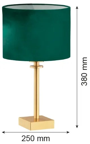 Argon 8106 - Lampada da tavolo ABBANO 1xE27/15W/230V ottone/verde