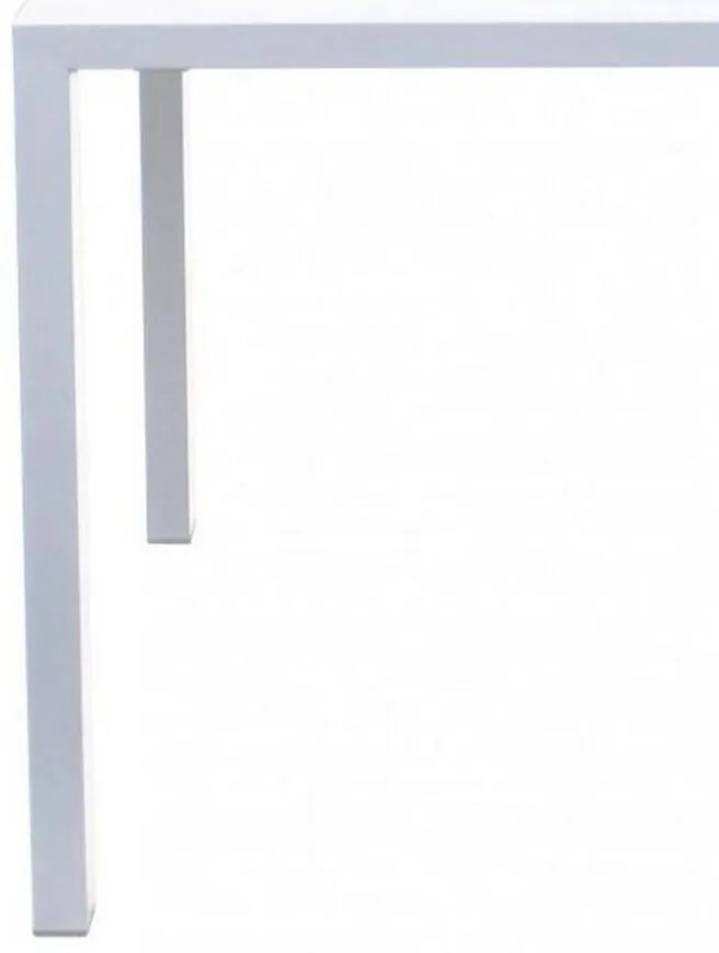 Tavolo MARSIGLIA in metallo bianco 70×70 cm, impilabile