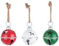 Palline di Natale in Metallo Grandi Pendagli Addobbi Natalizi Albero Vintage Dimensioni: Media, Colore: Bianca