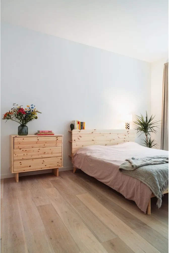 Letto matrimoniale marrone in legno di pino con griglia 180x200 cm Retreat - Karup Design