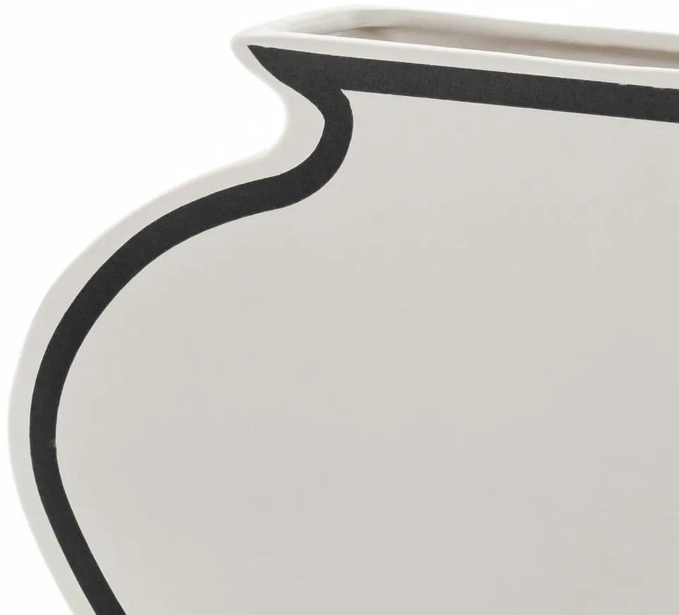 Vaso in ceramica bianco/nero Linea - Tomasucci