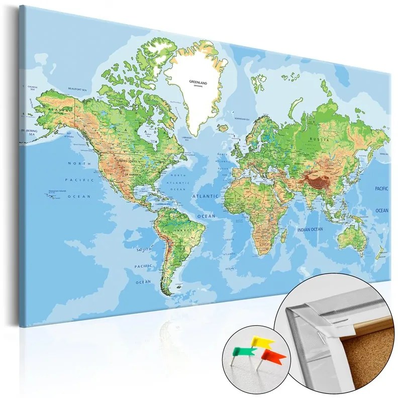 Quadri di sughero World Geography [Cork Map]