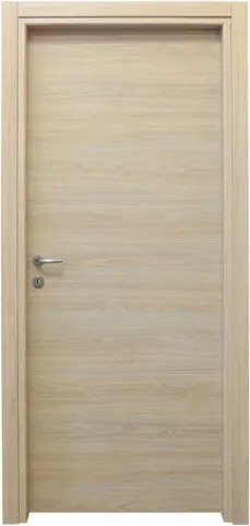 Porta reversibile a battente con telaio colore rovere sbiancato 60x210 cm