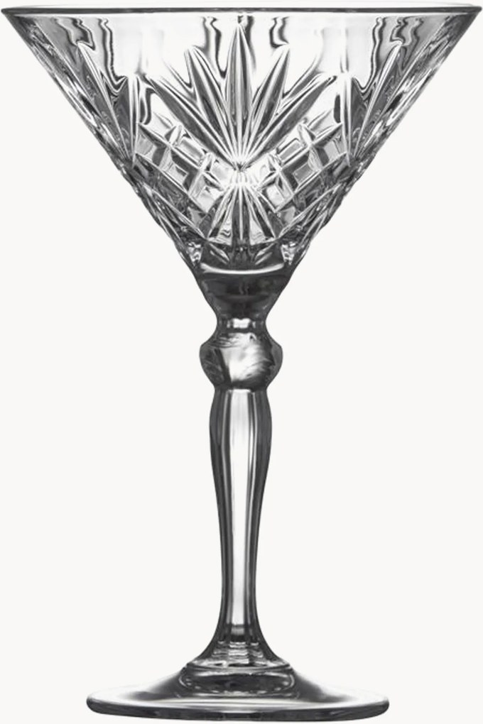 Set di 4 bicchieri da cocktail in cristallo Melodia