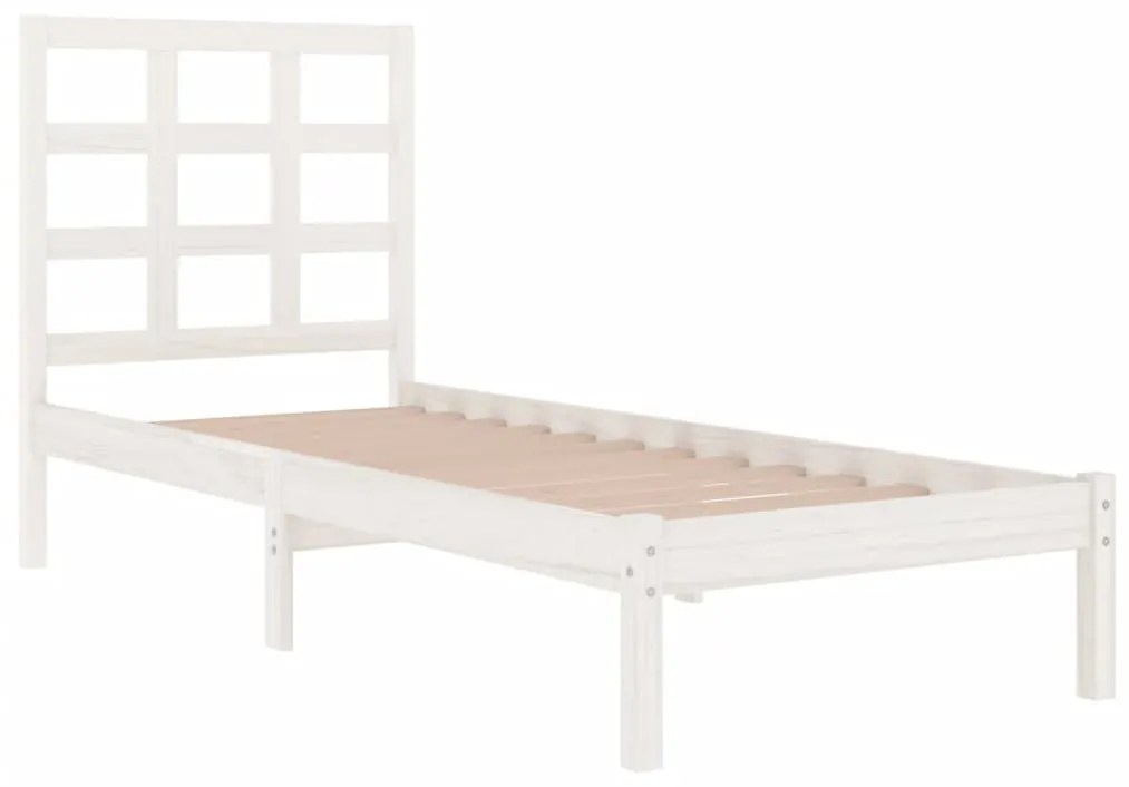Giroletto bianco in legno massello 90x190 cm single