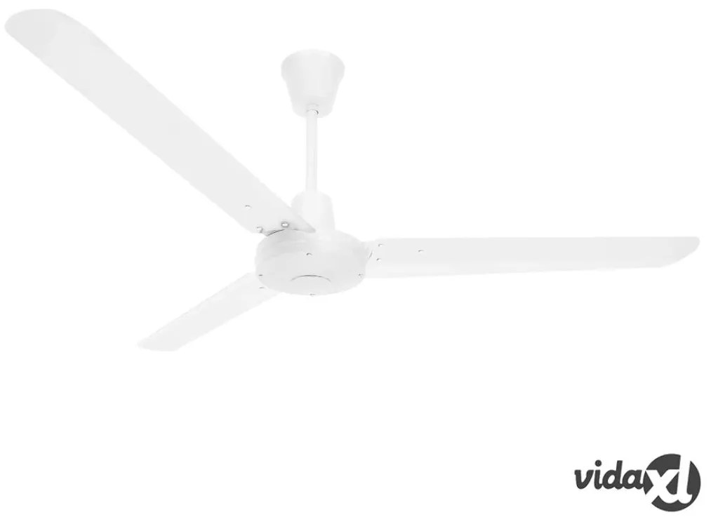 vidaXL Ventilatore da Soffitto 142 cm Bianco