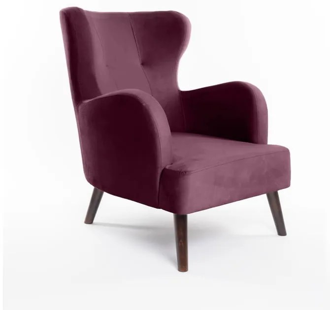 Poltrona in velluto viola Noemye - Bonami Essentials