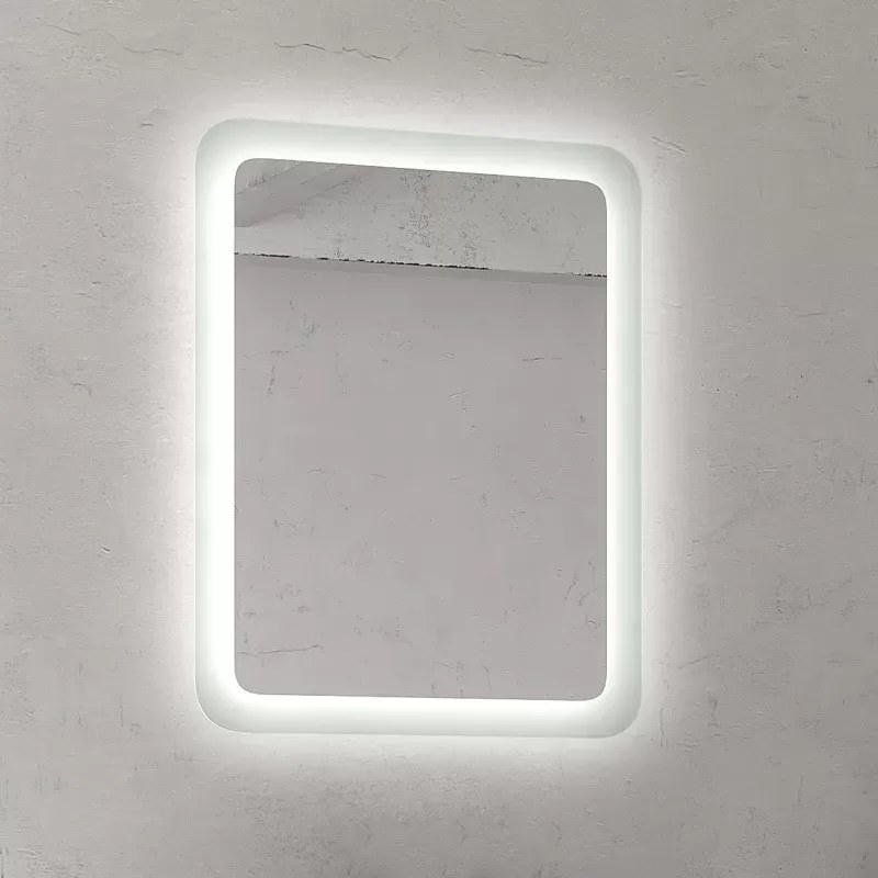 Specchio bagno led 100x60 cm cornice illuminata modello A100 - KAMALU