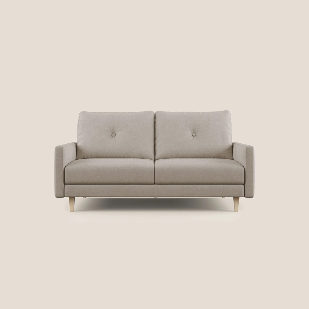 Matisse divano con sedute allungabili e schienali in piuma d'oca in tessuto smacchiabile T17 beige