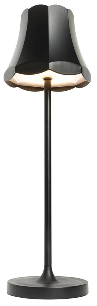 Set di 2 lampade da tavolo retrò nere ricaricabili IP44 - Granny