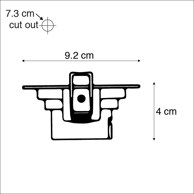 Set di 3 faretti da incasso neri con LED dimmerabile a 3 step - Miu