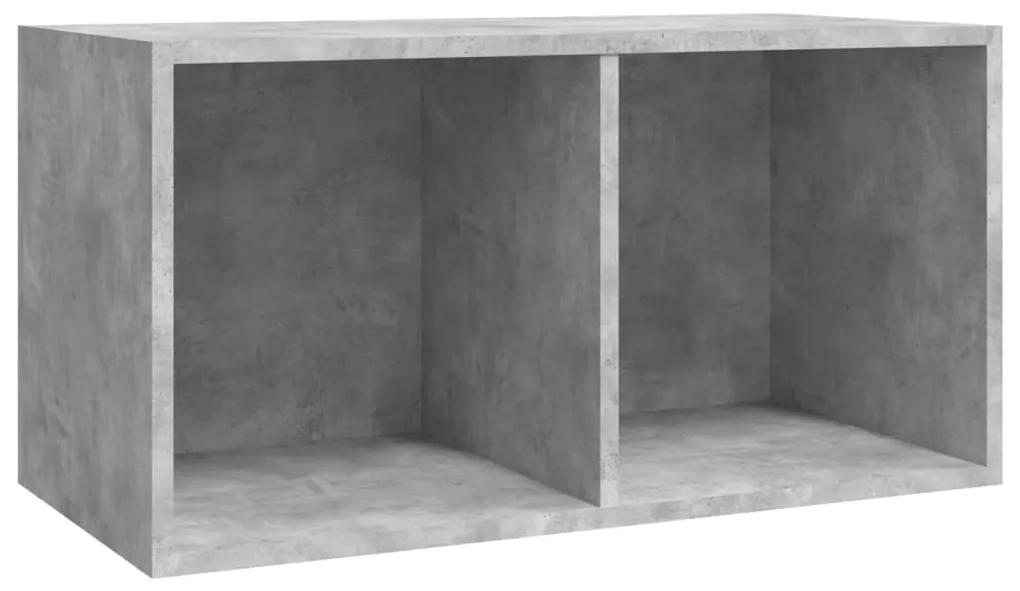 Contenitore per vinili grigio cemento 71x34x36cm in multistrato