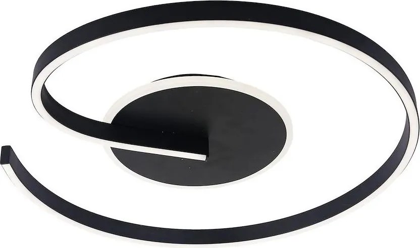 Plafoniera LED LORENZO LED/22W/230V Ø 50 cm nera