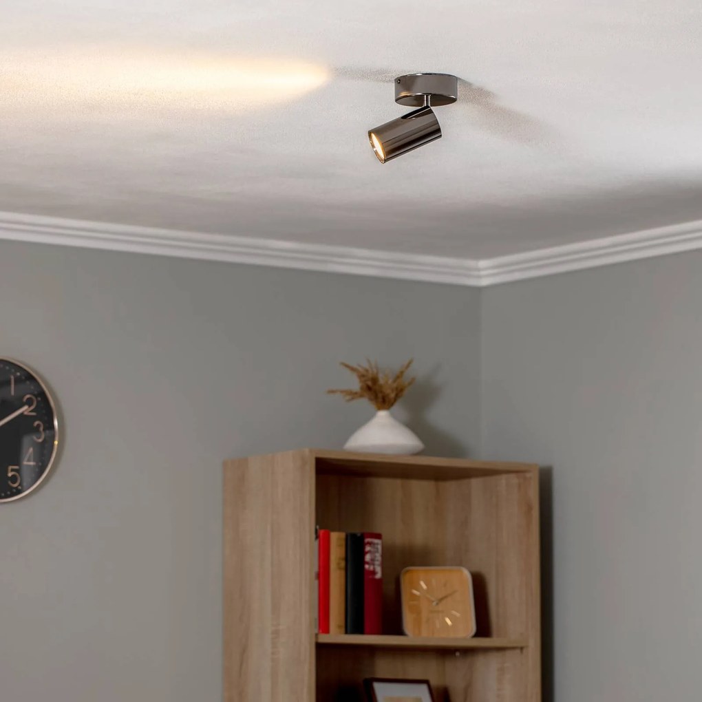 Lucea Faretto da soffitto Spotte, nero-cromo, a 1 luce