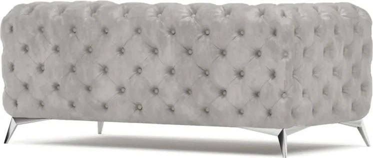 Divano grigio chiaro con rivestimento in velluto 185 cm Chelsea – Ropez