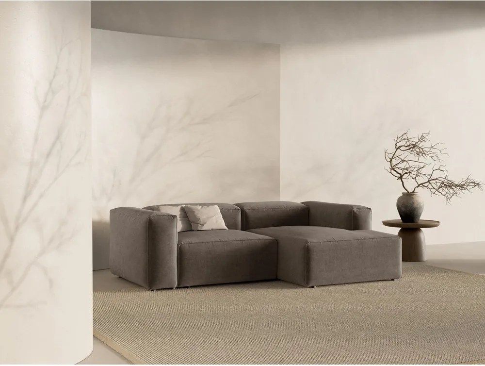 Divano angolare marrone (con penisola a destra/con chaise lounge) Bergamo – Cosmopolitan Design