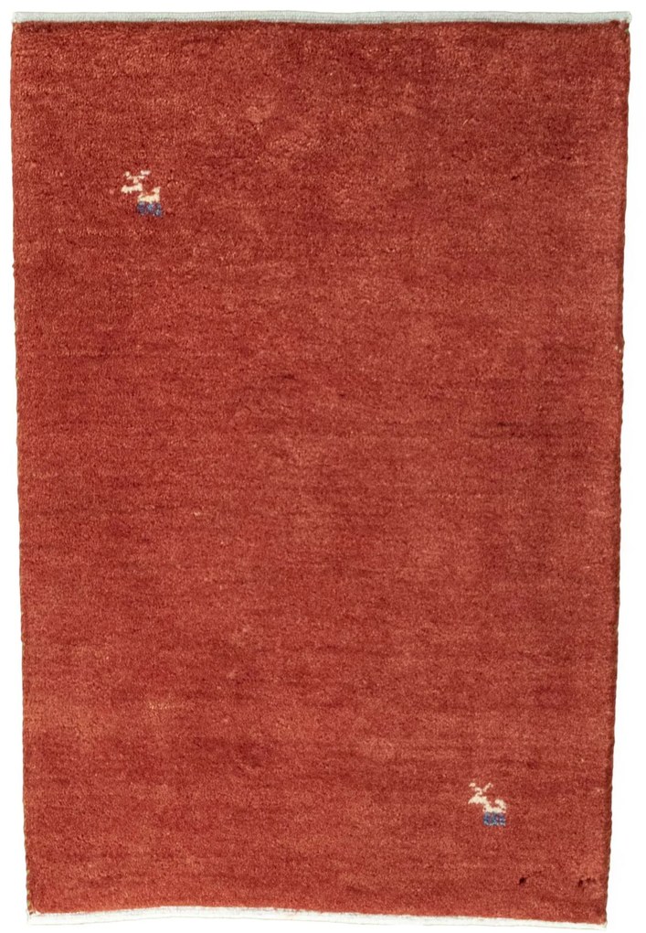 Gabbeh Tappeto 90 x 60 Rosso (Iran) Annodato A Mano