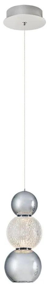 Lampadario LED a sospensione su cavo CREMONA LED/5W/230V 3000K cromo opaco