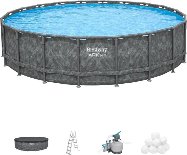Bestway 561JZ Set piscina fuori terra APX 365 con misure da 671x132 cm