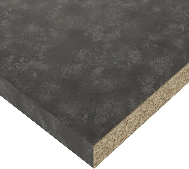 Piano cucina in truciolare rivestito in laminato hpl pietra marrone Stone Brown L 304 x P 63 cm, spessore 3.8 cm